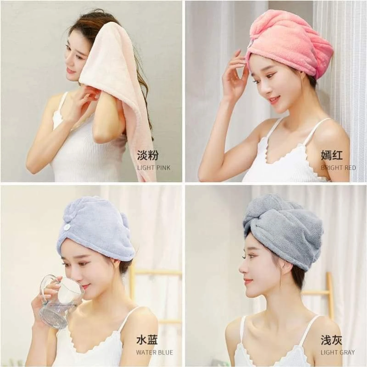 Super Absorbent Microfibre After Shower Quick Drying Soft Dry Hair Towel For Women
